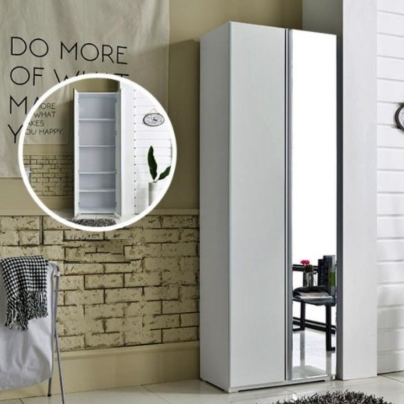 양문형 시스템수납장 600 간이 도어장 전면 전신거울 인테리어수납장 여닫이수납장 수납정리장 - 상품 이미지