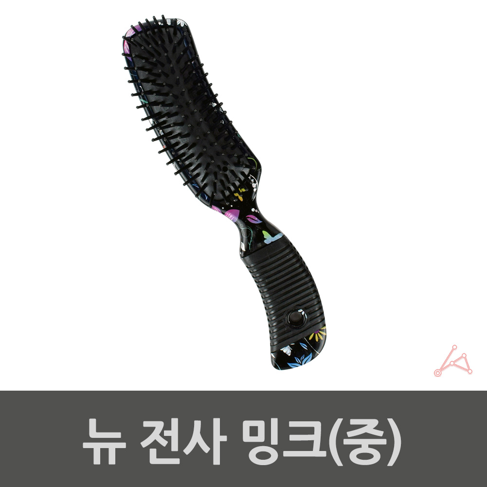 붙임 머리빗 젖은 엉킨 쿠션 남자 두피 마사지 빗 브러쉬 S형 - 상세 이미지 4