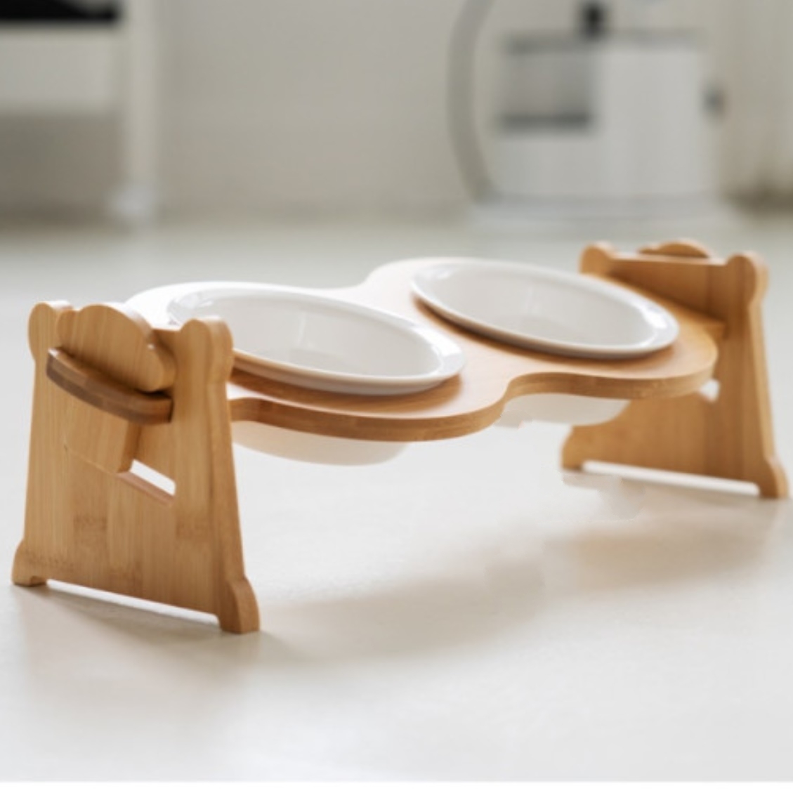 강아지 높이조절 밥그릇 고양이 높이조절 식기 2구