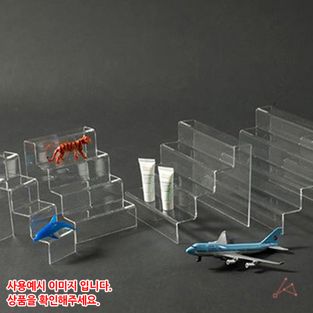 계단식 아크릴 전시대 진열대 거치대 받침대 받침 경사 계단형 10cm - 상세 이미지 5