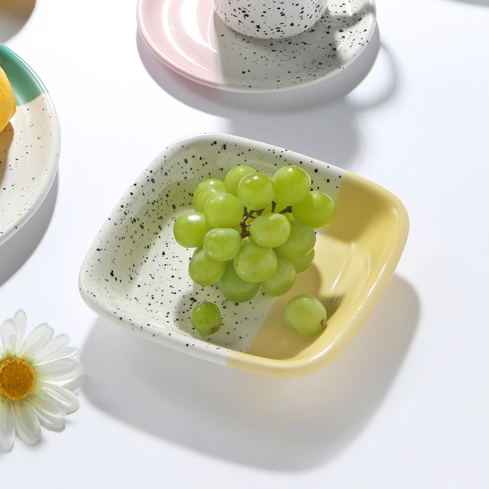 아르딘 에센셜 마블 쿠앤크 도자기 디저트 카페 플레이트 / 사각찬기(M) 16cm - 상세 이미지 3