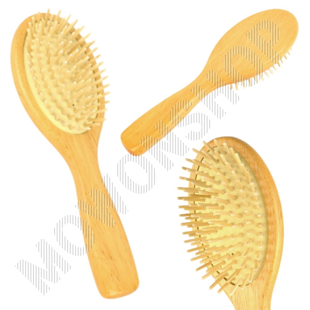 붙임 머리빗 젖은 엉킨 나무 쿠션 남자 두피 마사지 빗 브러쉬 - 상품 이미지