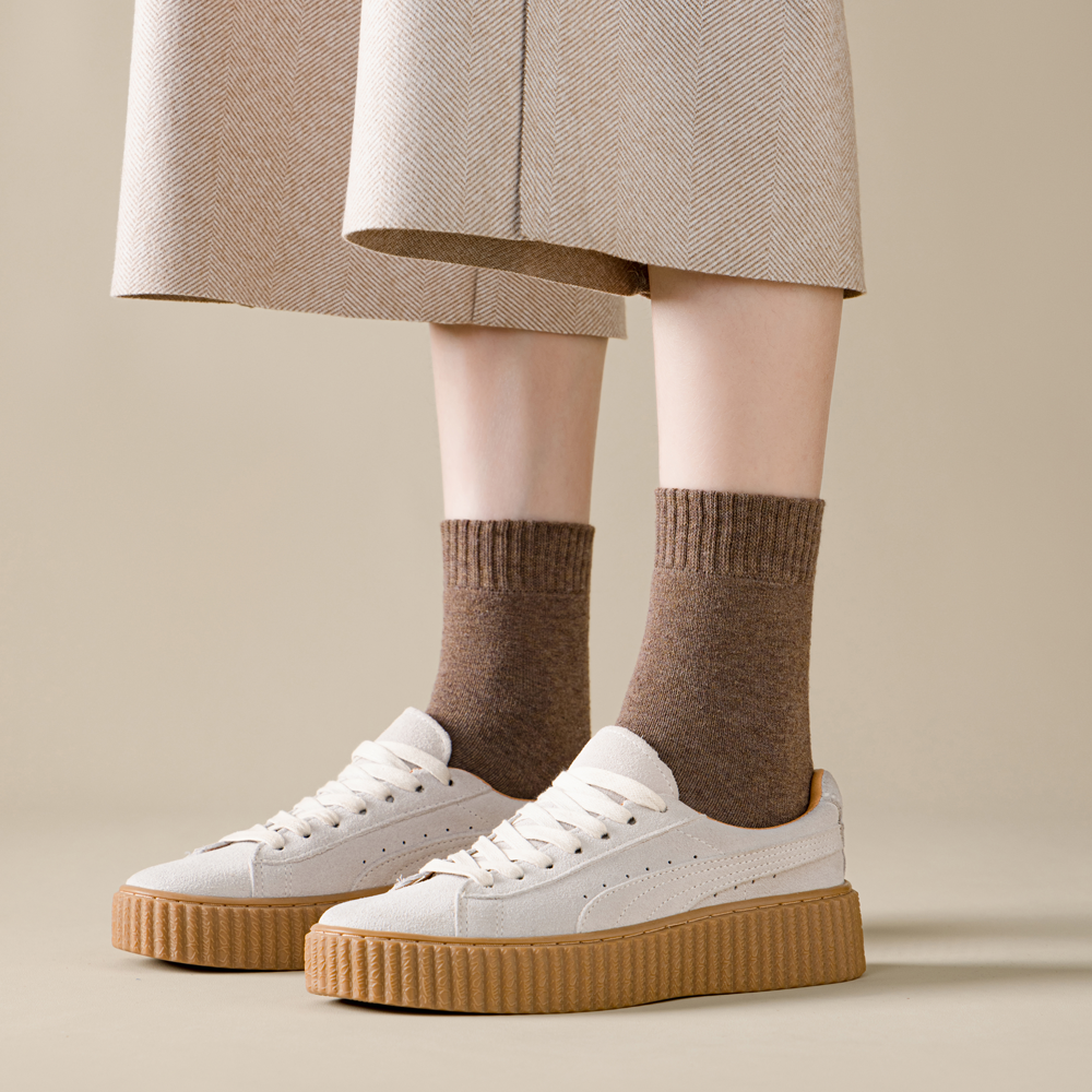 에멜강스 여성 겨울 기모 양말 따뜻한 보온 방한 발열 통파일 두꺼운 수면 양말 세트