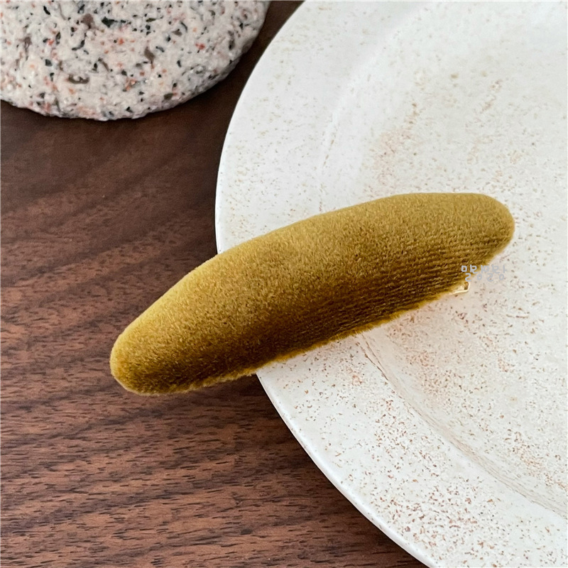 벨벳 앞머리핀 집게핀 겨울 옆머리 포인트핀 헤어핀 - 상세 이미지 5