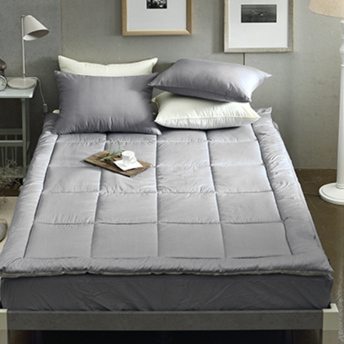 침대 위 토퍼 퀸 푹신 두꺼운 토퍼 푹신한 토퍼