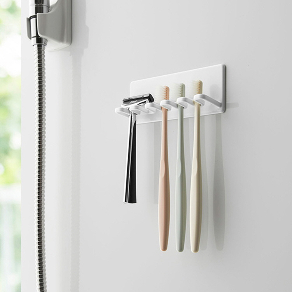 접착식 칫솔꽂이 치약 면도기 걸이 칫솔보관함 칫솔거치대