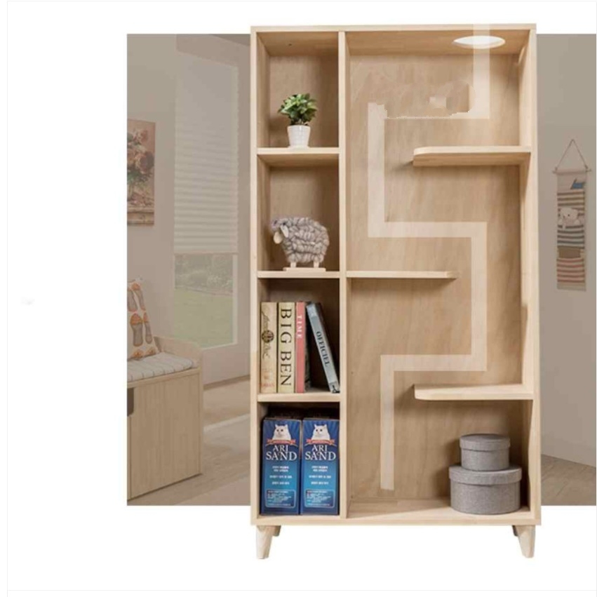 고급 원목 거실 장식장 우드 장식장 상패 도자기 트로피 진열장