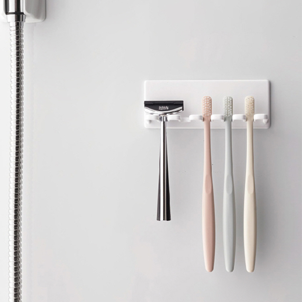 접착식 칫솔꽂이 치약 면도기 걸이 칫솔보관함 칫솔거치대