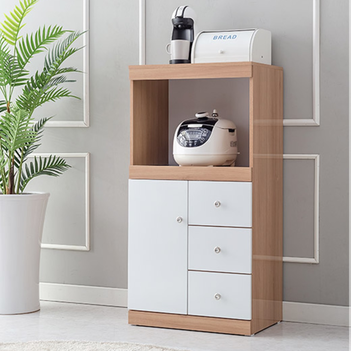 전기밥솥수납장 광파오븐다이 밥통선반 렌즈다이