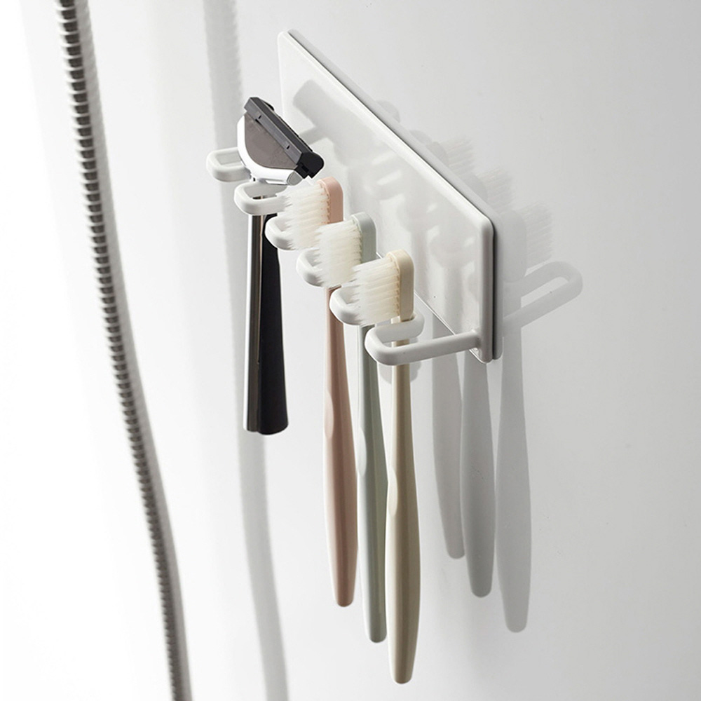 접착식 칫솔꽂이 치약 면도기 걸이 칫솔보관함 칫솔거치대