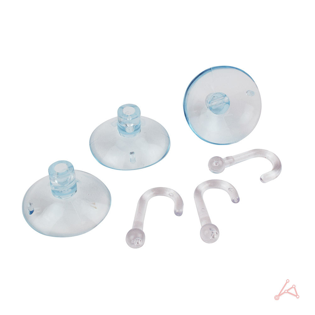 유리 흡착판 흡착 압착 고무 압축 큐방 붙이는 접착 고리 후크 4cm 3개 - 상세 이미지 3