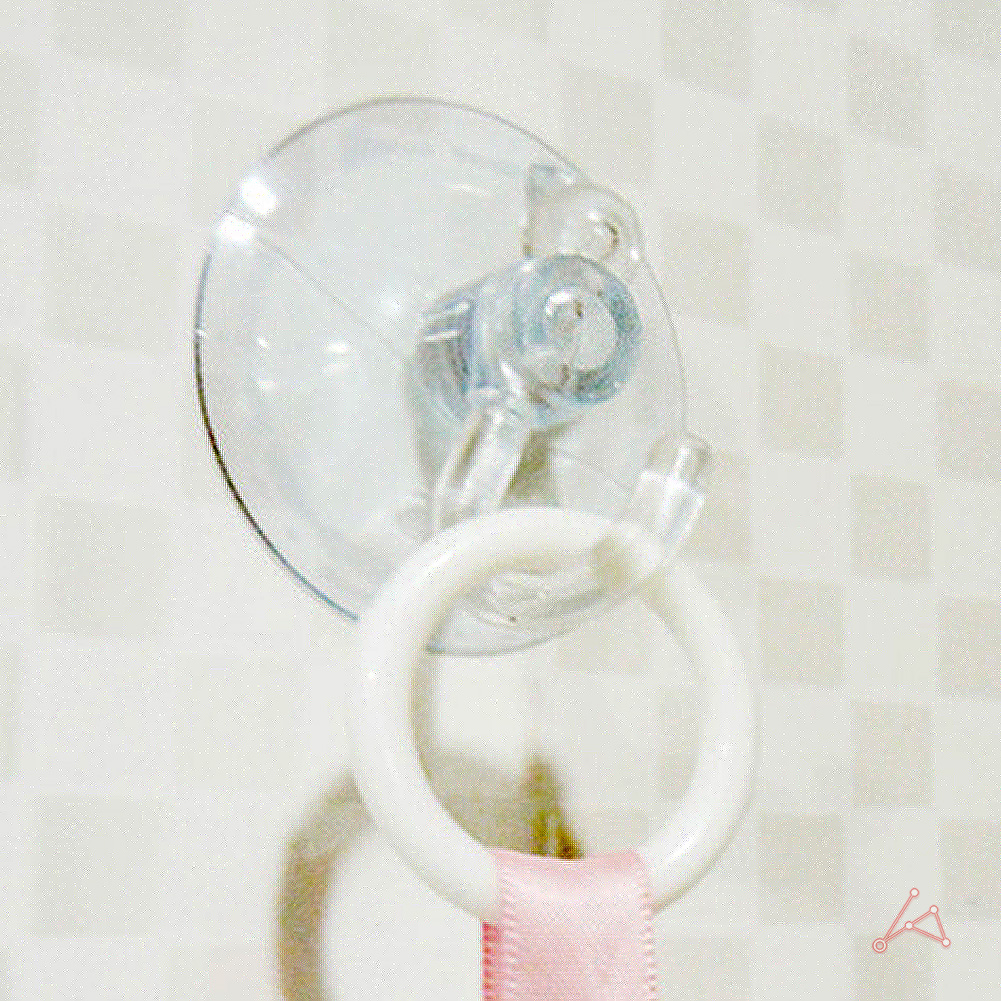 유리 흡착판 흡착 압착 고무 압축 큐방 붙이는 접착 고리 후크 4cm 3개 - 상세 이미지 5