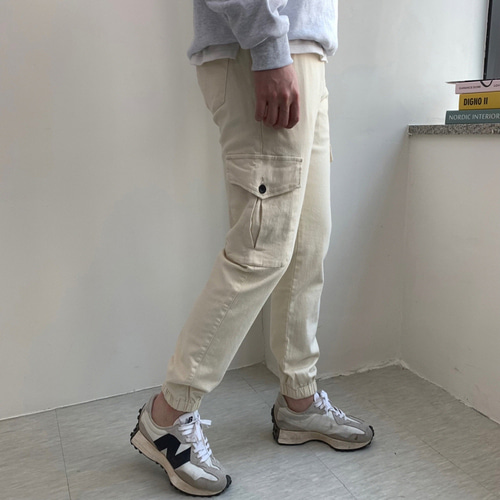 조거 팬츠 남자 카고 봄 가을 면 밴딩 스판 건빵 바지 빅사이즈 이미지 3