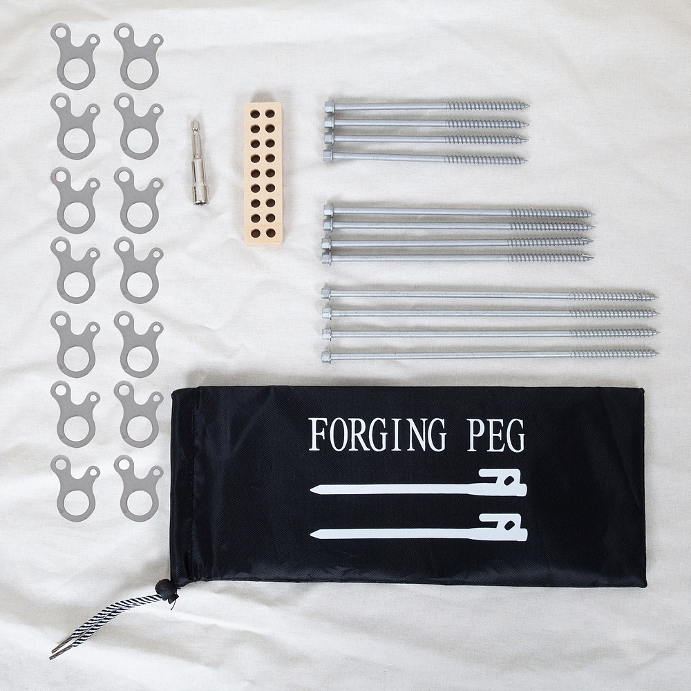 달팽이 캠핑 드릴팩 타프 12세트 스크류 나사팩 텐트