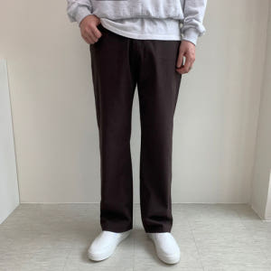 남자 허벅돼 와이드 면바지 봄 가을 커플 코튼 팬츠 베이지 브라운 블랙 착용 후기 | 사이즈/핏 총정리 - 상품 이미지 2