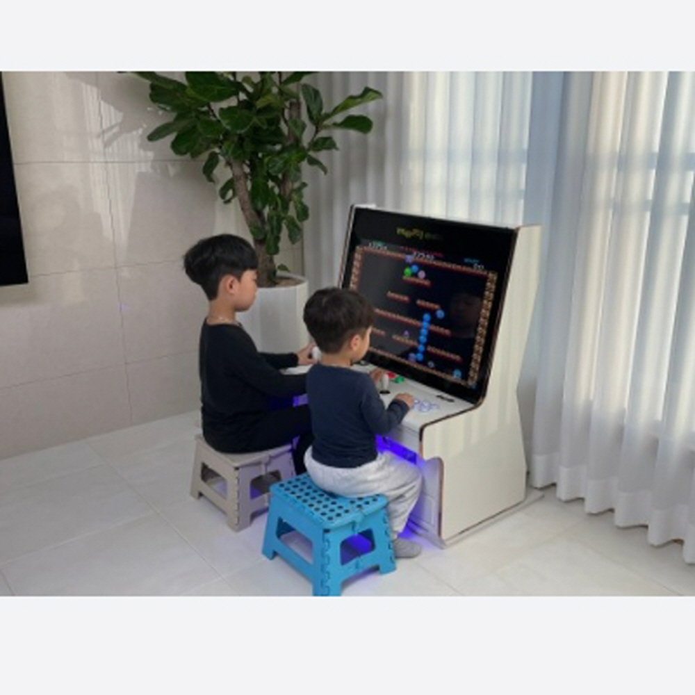 노리박스 32 좌식형 강화유리 화이트 오락실게임기 TV수신 DX팩