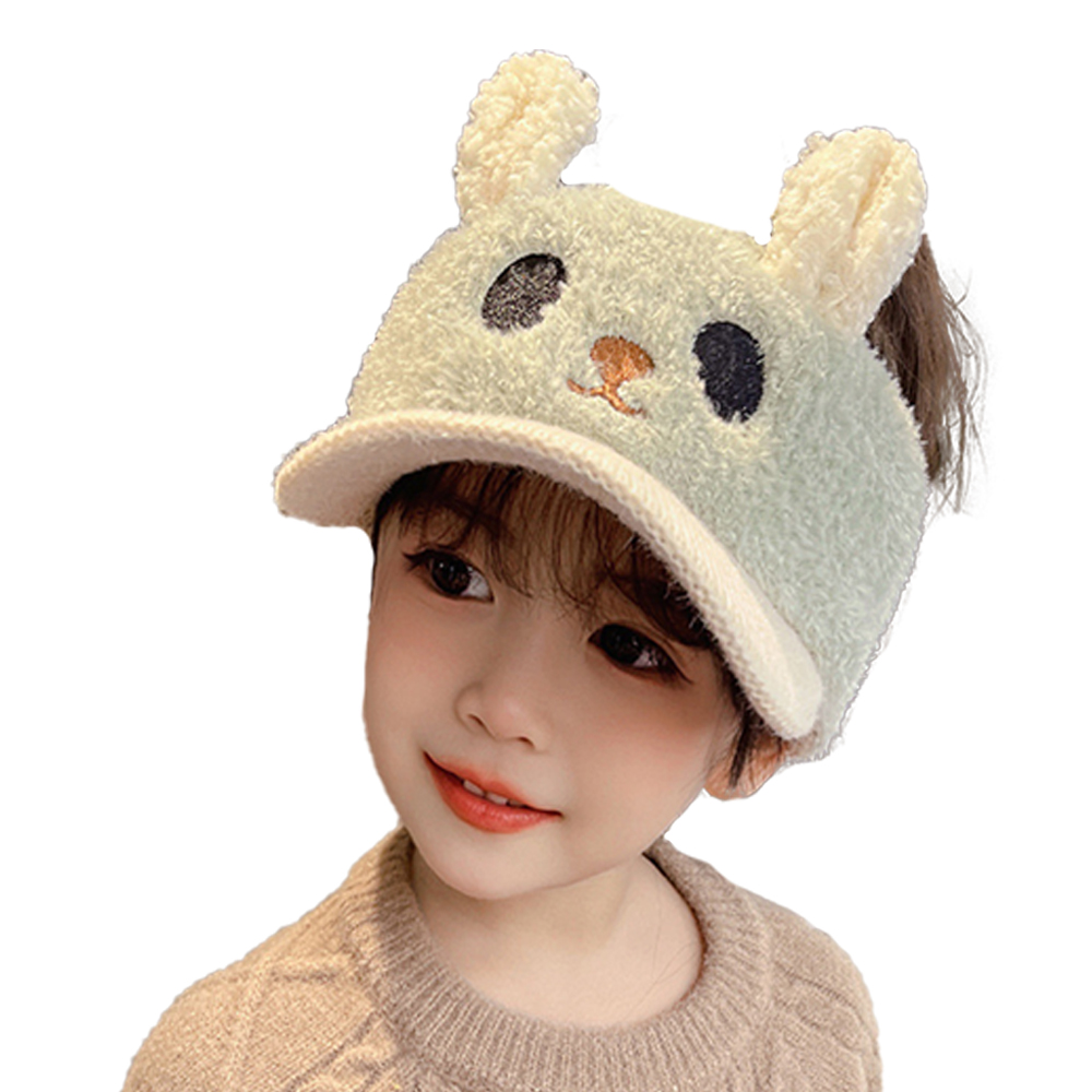여아 유아 키즈 아동 초등 학생 어린이 겨울 방한 털 니트 캡 썬캡 헤어 밴드 모자 아기 - 상세 이미지 5