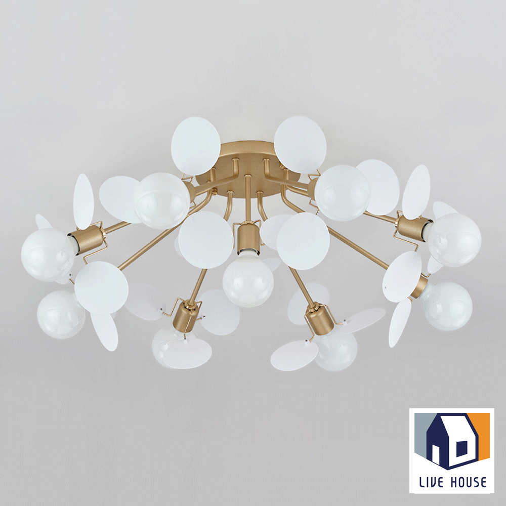 LED 직부 천장등 거실 조명 식탁 조명 7등 골드