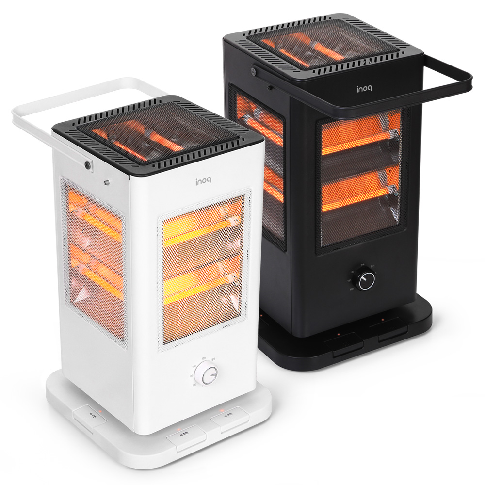 이노크 타이머 발터치 오방향 히터 전기난로 가정용 사무실 전기스토브 i93 화이트