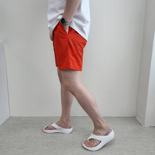 남자 반바지 빅 사이즈 밴딩 형광 비치웨어 숏팬츠 - 상세 이미지 2