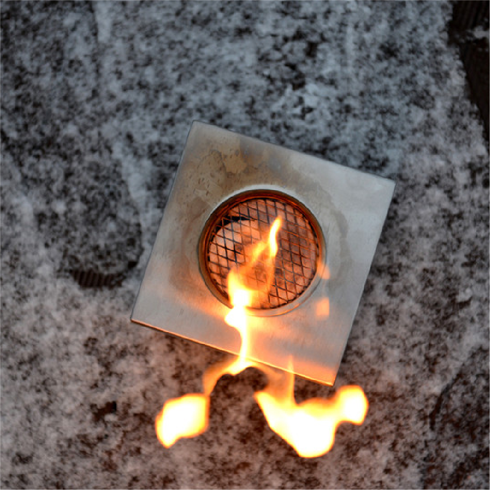 코지앤코 에탄올난로 스퀘어 스테인레스 집에서불멍 실내 캠핑 미니 불멍 화로 화로대