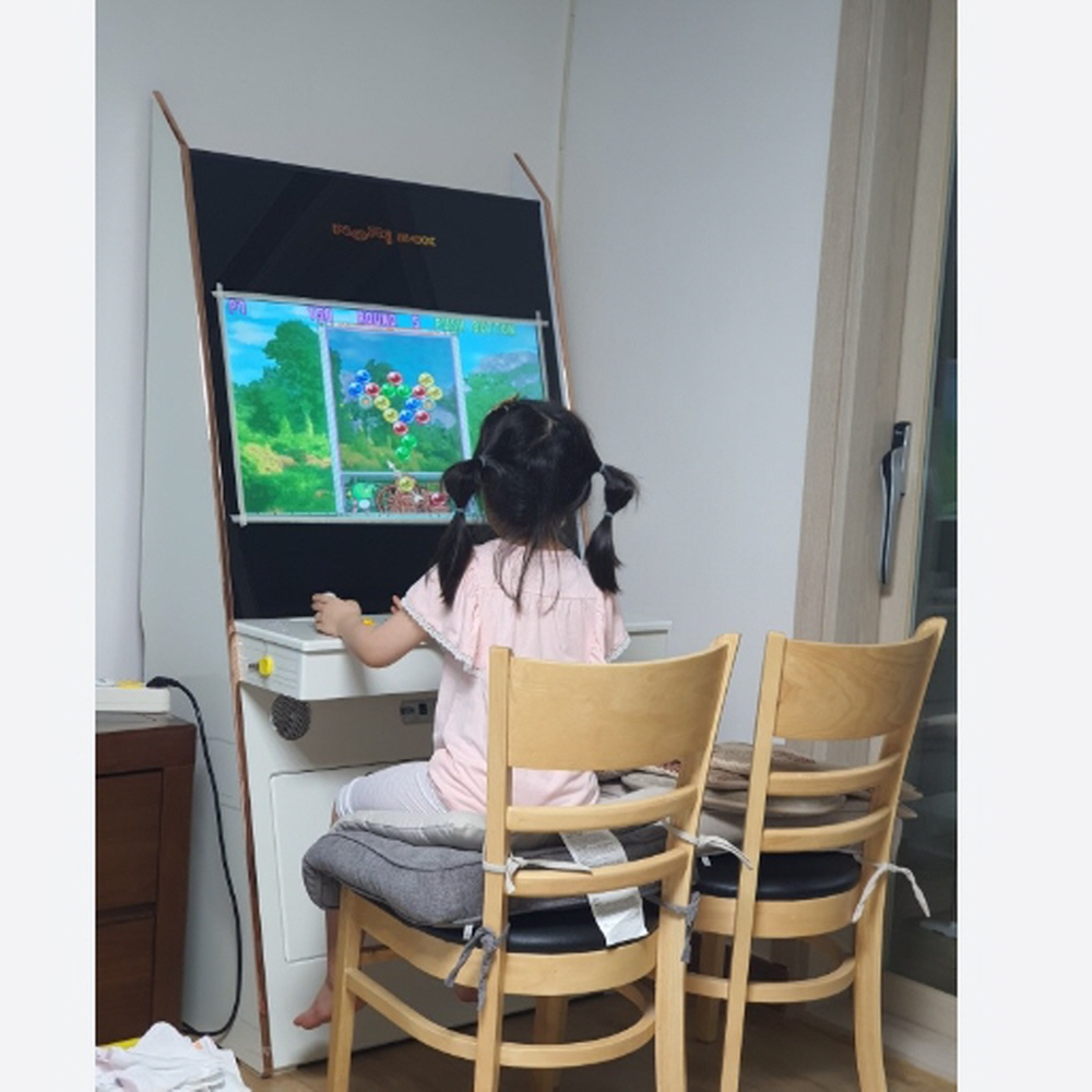 노리박스 신형GX 32+ 스탠드형 가정용오락기 강화유리 화이트 오락실게임기 - 상세 이미지 5