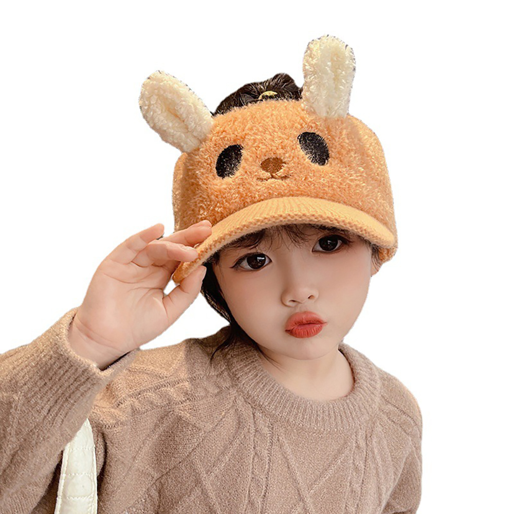 여아 유아 키즈 아동 초등 학생 어린이 겨울 방한 털 니트 캡 썬캡 헤어 밴드 모자 아기 - 상세 이미지 2