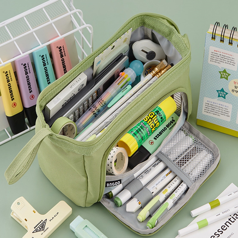 대학생 필통 간편한 휴대성 대용량 파우치 고등학생 중학생 ANGOO 실사용 후기 | 효과 있을까? - 대표 이미지