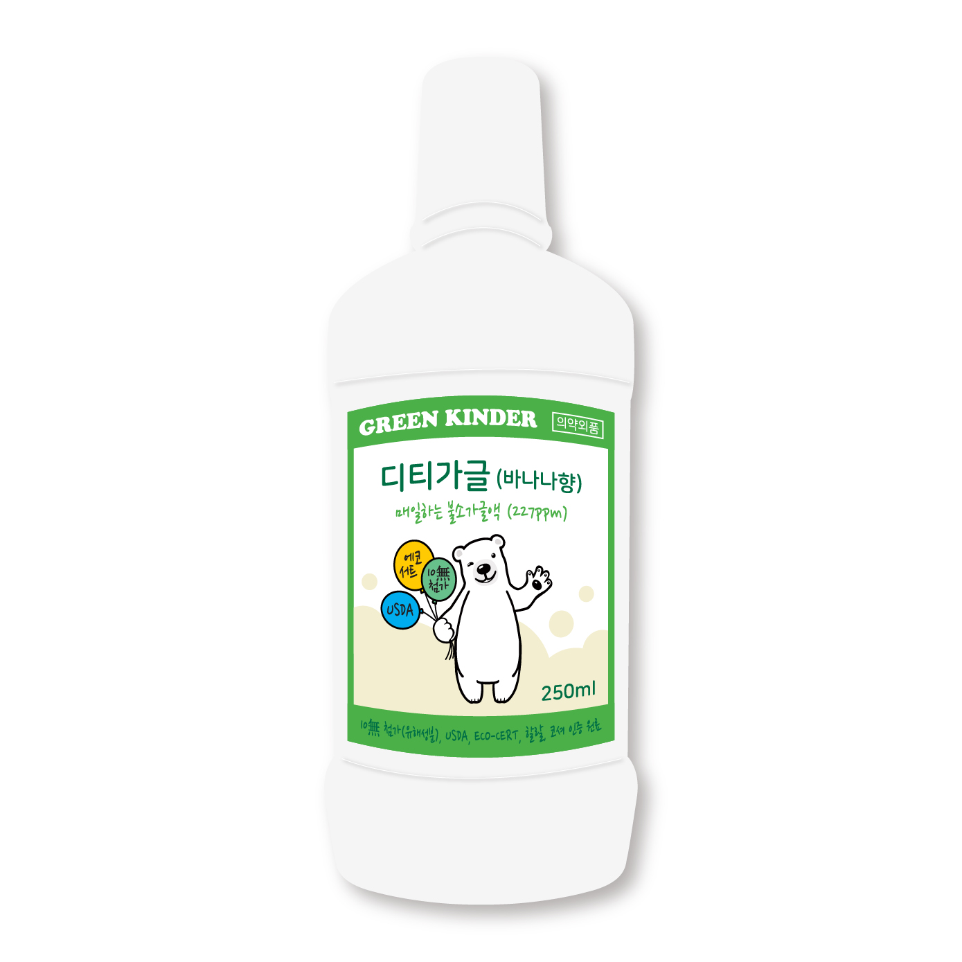 디티불소가글 바나나향 250ml 2개입 1세트 227ppm - 상세 이미지 3