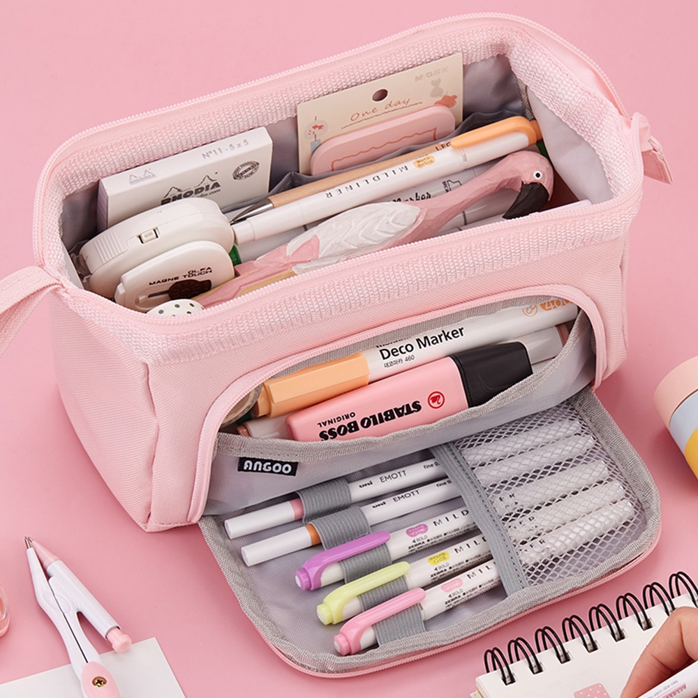 필통 파우치 학생 대용량 봉제필통 색연필 케이스 중학생 고등학생 대학생 직장인 제품 이미지