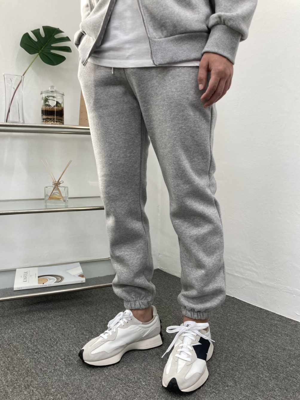 남성 트레이닝바지 츄리닝 운동복 체육복 일자 조거 스웻 밴딩 제품 이미지