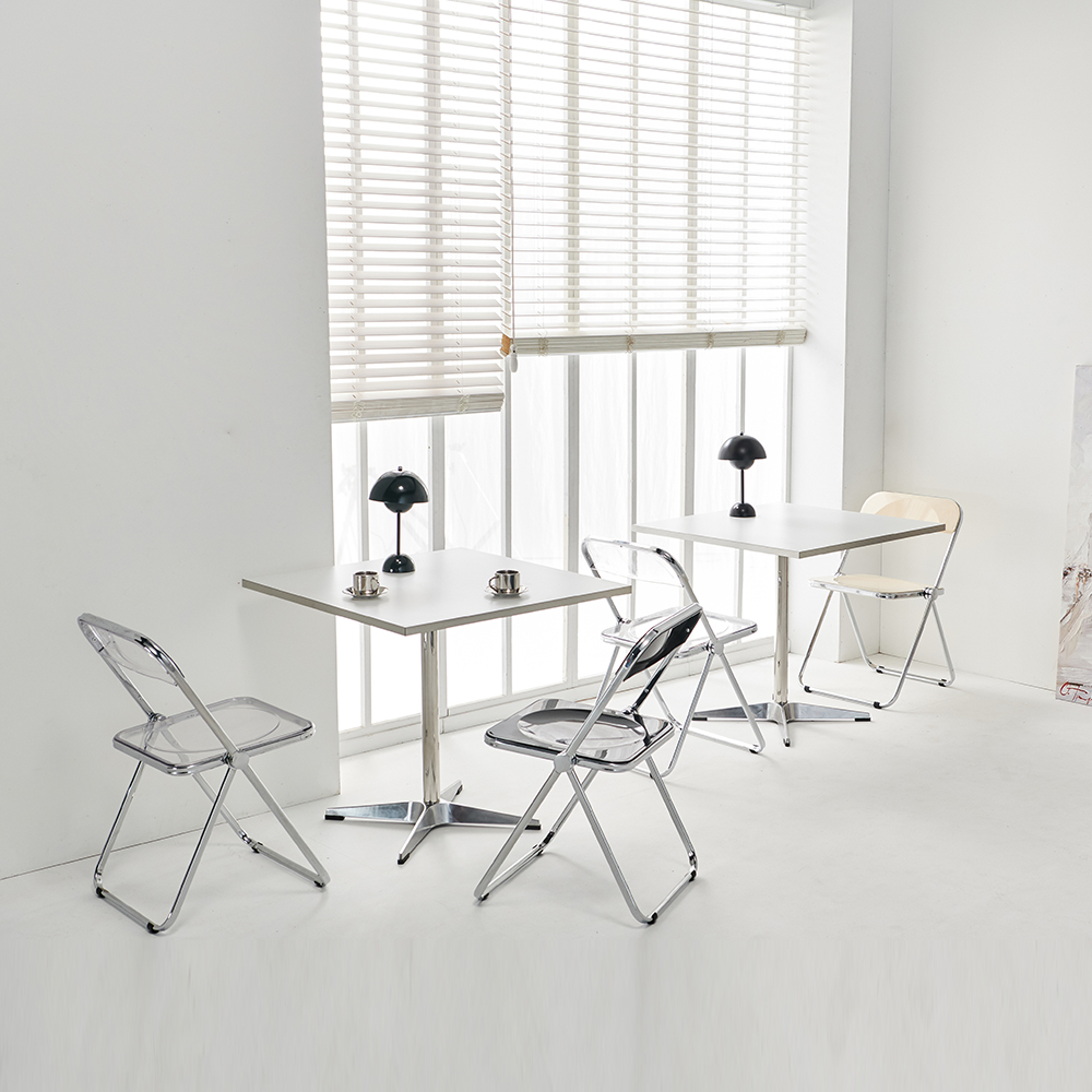 플랜 사각 카페 업소용 테이블 식당 식탁 2인 600 화이트