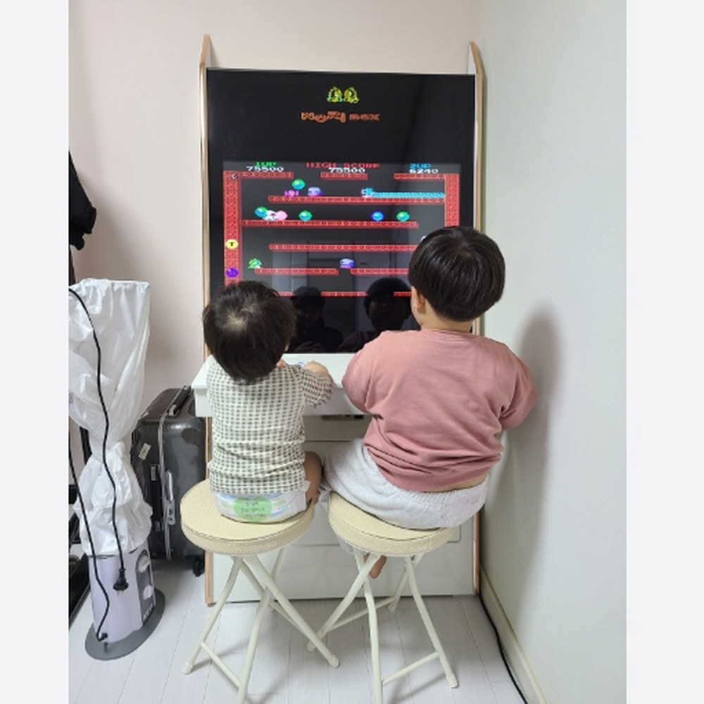 노리박스 신형GX 32+ 스탠드형 가정용오락기 강화유리 화이트 오락실게임기 이미지 6