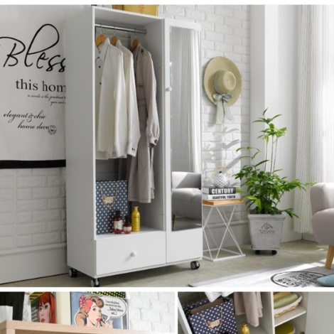 전신 거울행거 트롤리 행거 서랍형행거 바퀴 달린 이동식 이동 소형 미니 서랍장 작은 키큰