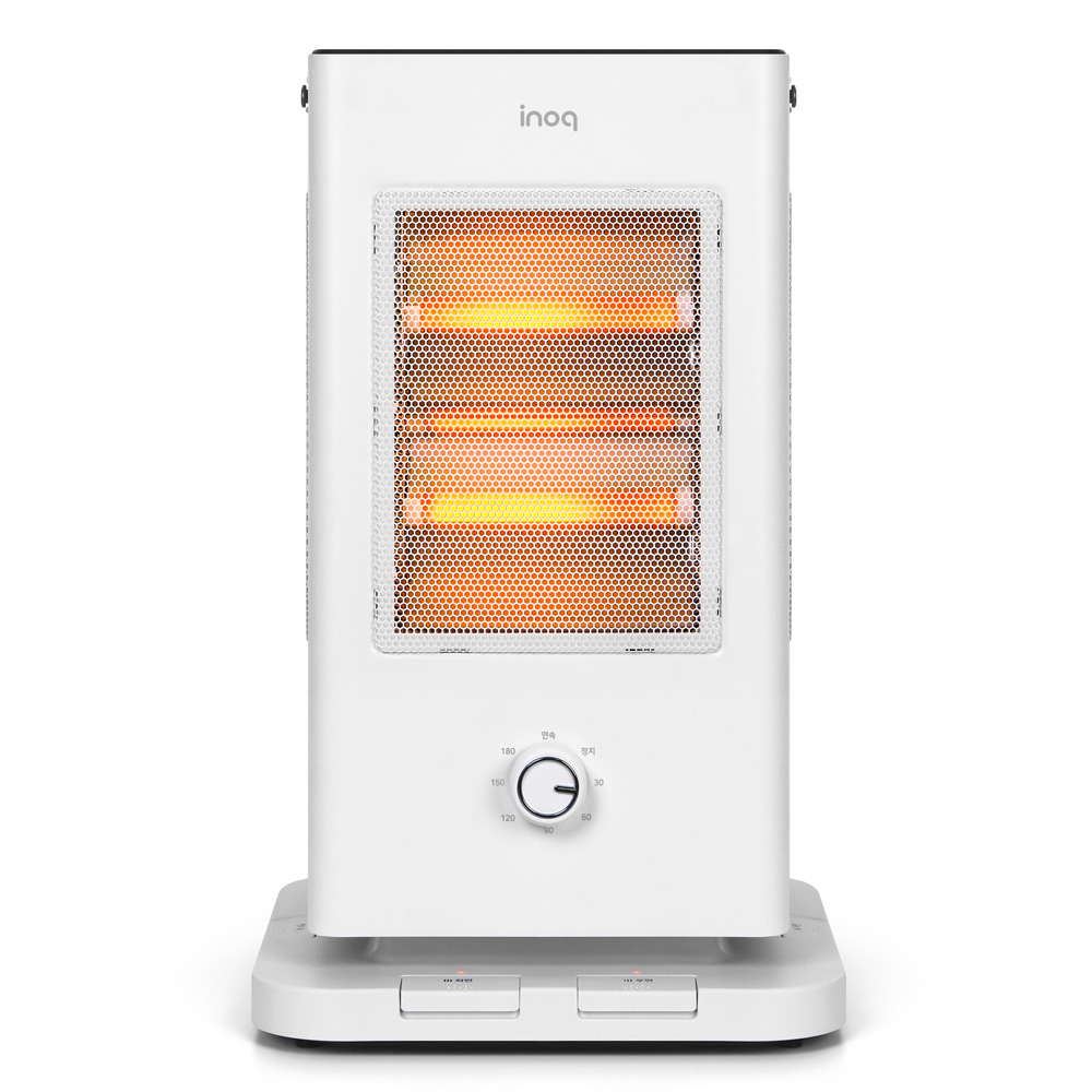 이노크 타이머 발터치 오방향 히터 전기난로 가정용 사무실 전기스토브 i93 화이트