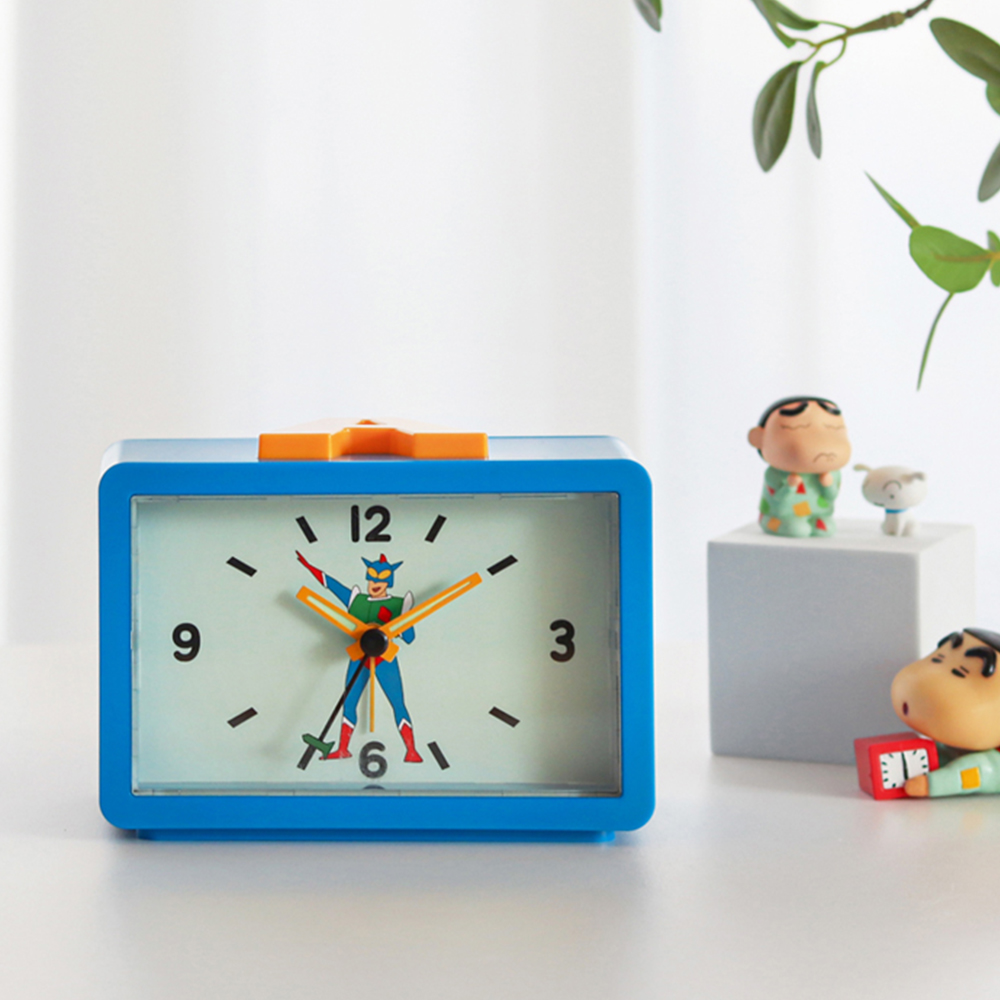 짱구 탁상시계 액션가면 성우 알람시계 책상 무소음 아날로그 캐릭터
