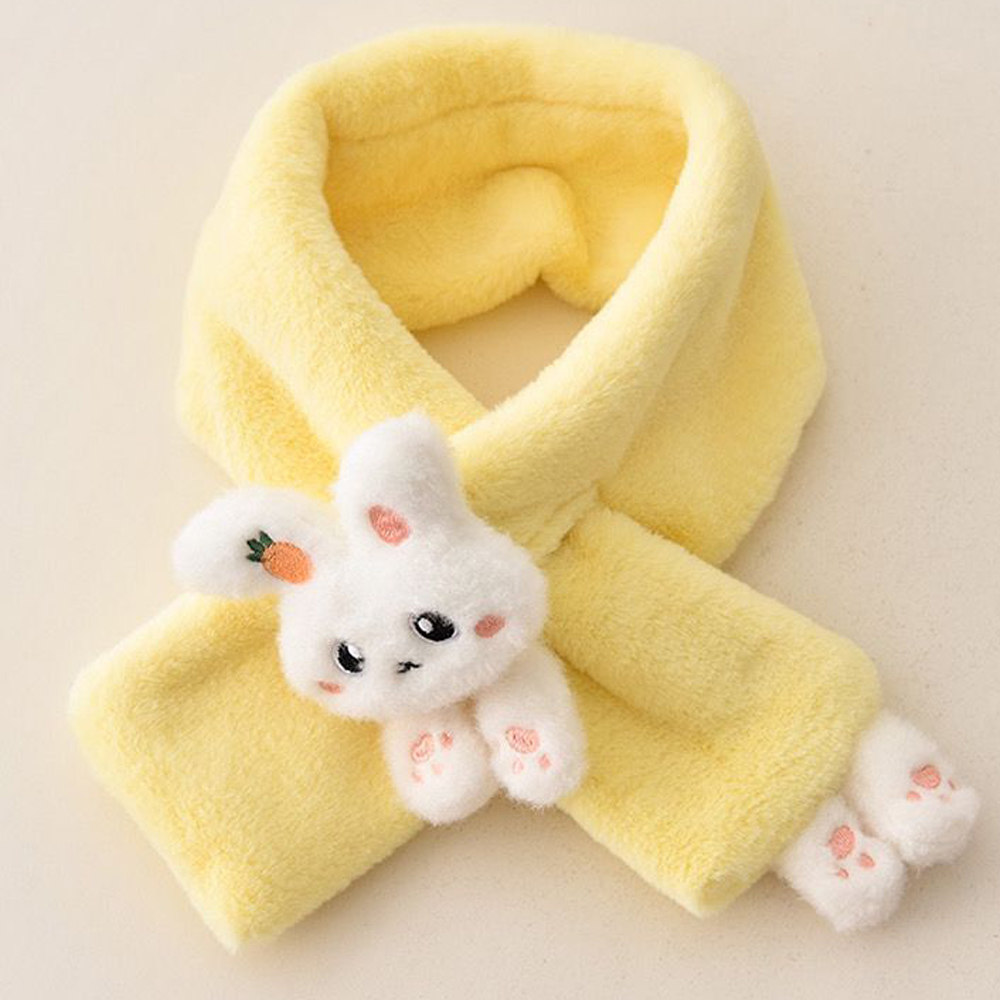 여아 목도리 유아 아동 키즈 어린이 초등 겨울 털 방한 토끼 머플러 - 상세 이미지 3