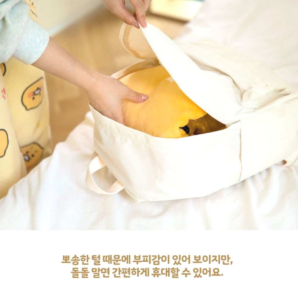 춘식이 담요 대형 보온력 양털 캠핑 휴대용 양면 극세사 이불 겨울 쇼파 캐릭터 소파 애착 - 상세 이미지 4