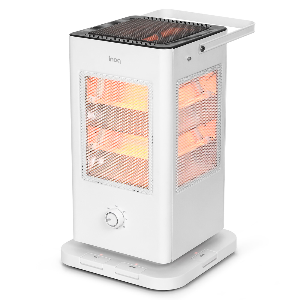 이노크아든 타이머형 발터치 오방향 전기난로 가정용 사무실 스토브 5면 히터 i93 화이트