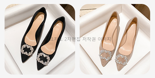 (이벤트240) 리센트 6cm 큐빅 스웨이드 펌프스 하이힐 구두 2color 상세 이미지 1