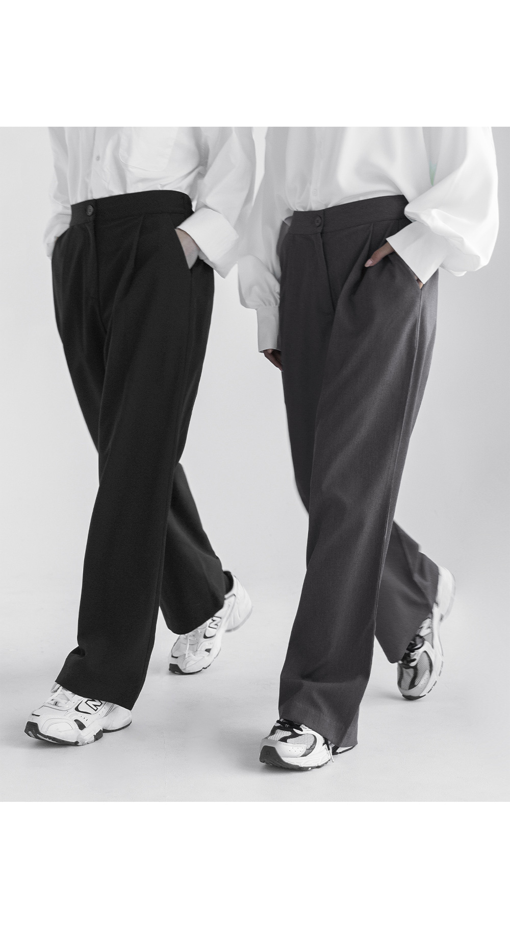[3천장돌파][MADE] 빅사이즈 S-4XL 라이프 시리즈 와이드 밴딩 슬랙스 하객룩 상세 이미지 33