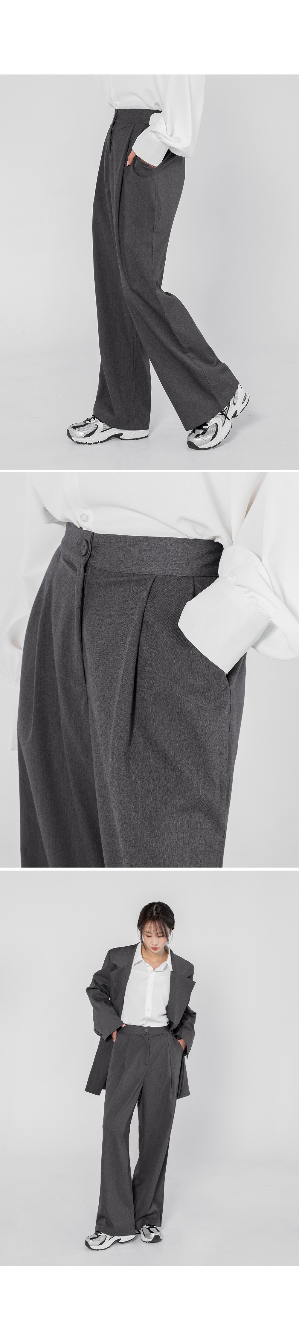 [3천장돌파][MADE] 빅사이즈 S-4XL 라이프 시리즈 와이드 밴딩 슬랙스 하객룩 상세 이미지 32