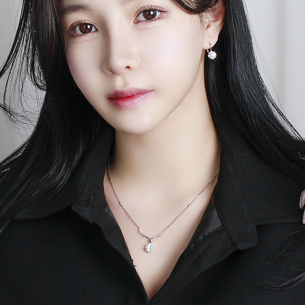 3부 5부 다이아 목걸이 천연 GIA 웨딩 샤이니 프로포즈 결혼 기념일 선물 이미지 6
