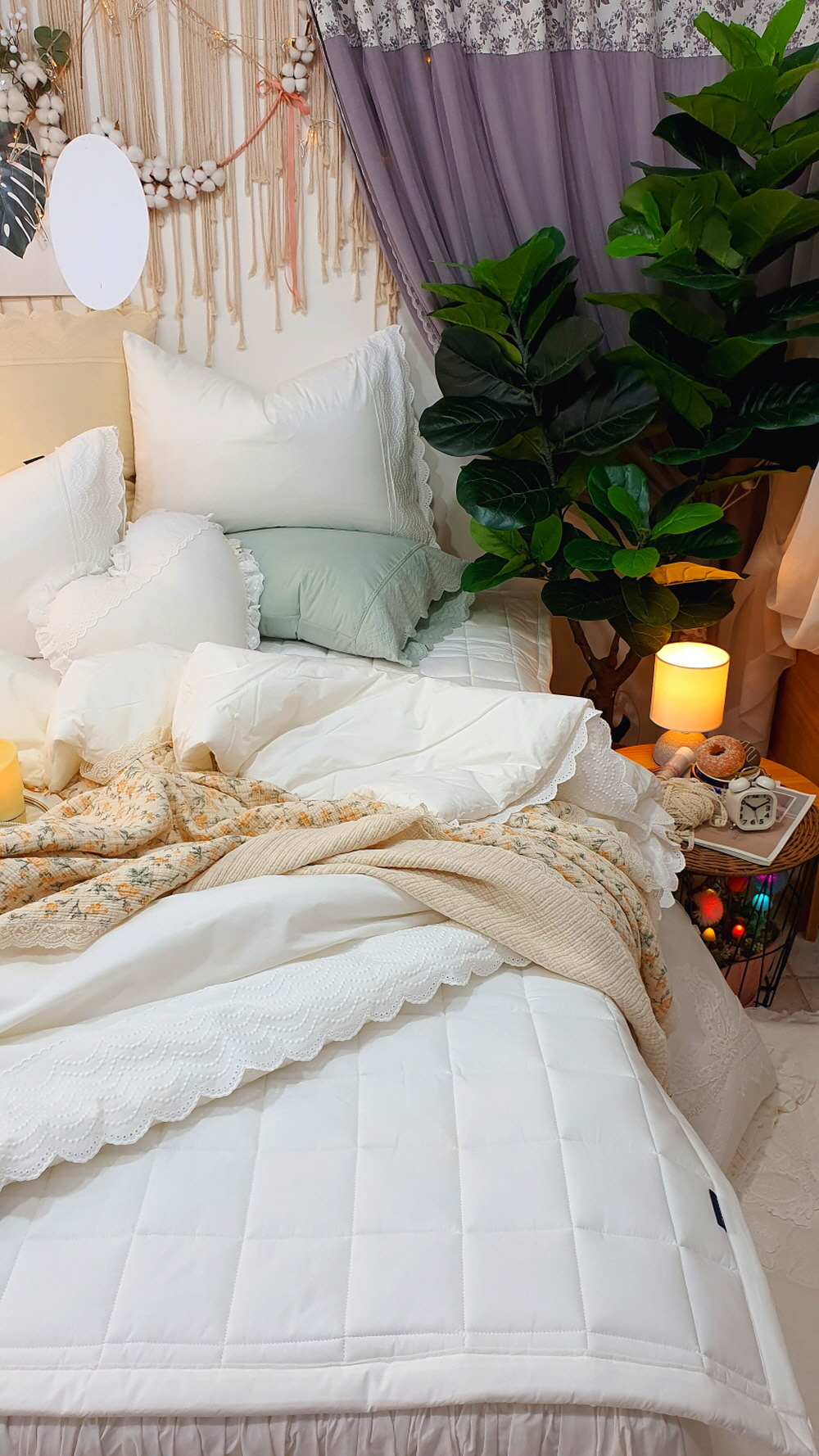 오월 ﻿비즈레이스 알러지케어 오가닉 고밀도 순면 침대패드 고정밴드