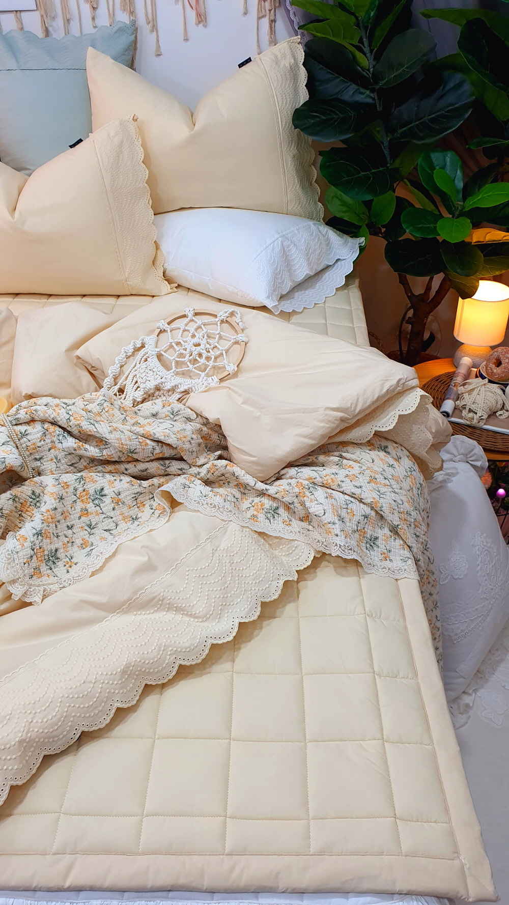 오월 ﻿비즈레이스 알러지케어 오가닉 고밀도 순면 침대패드 고정밴드