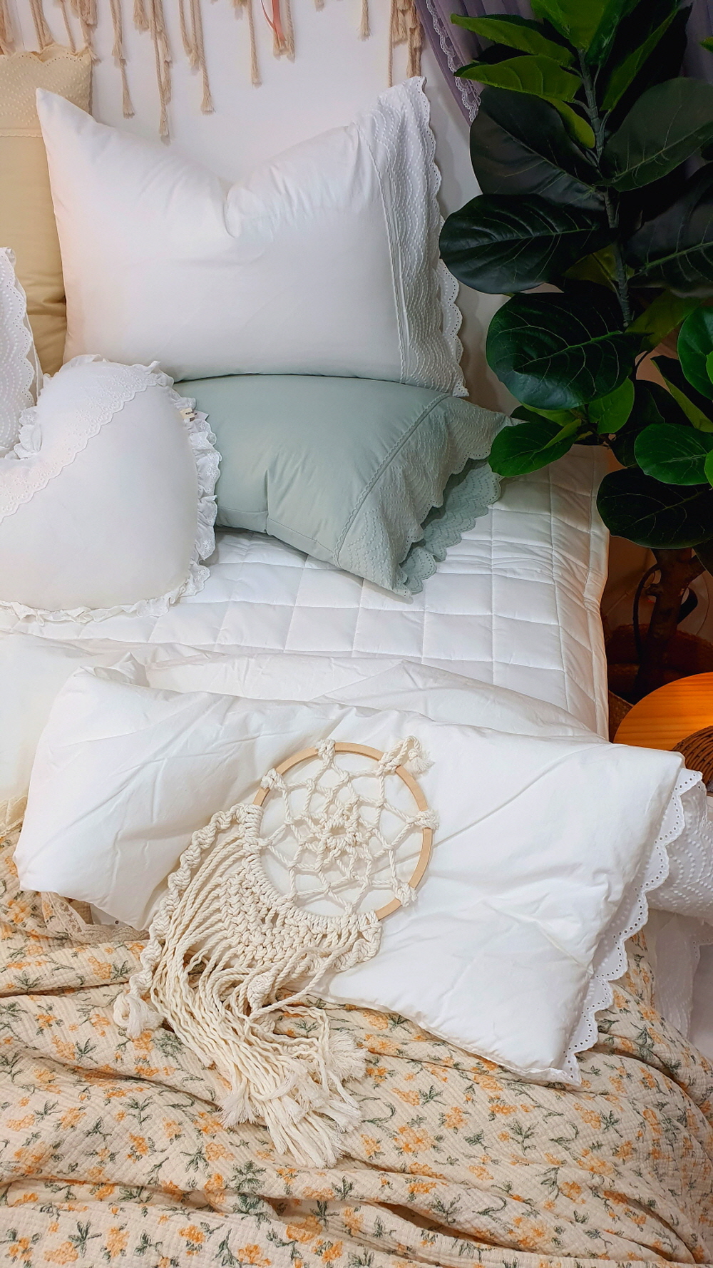 오월 ﻿비즈레이스 알러지케어 오가닉 고밀도 순면 침대패드 고정밴드