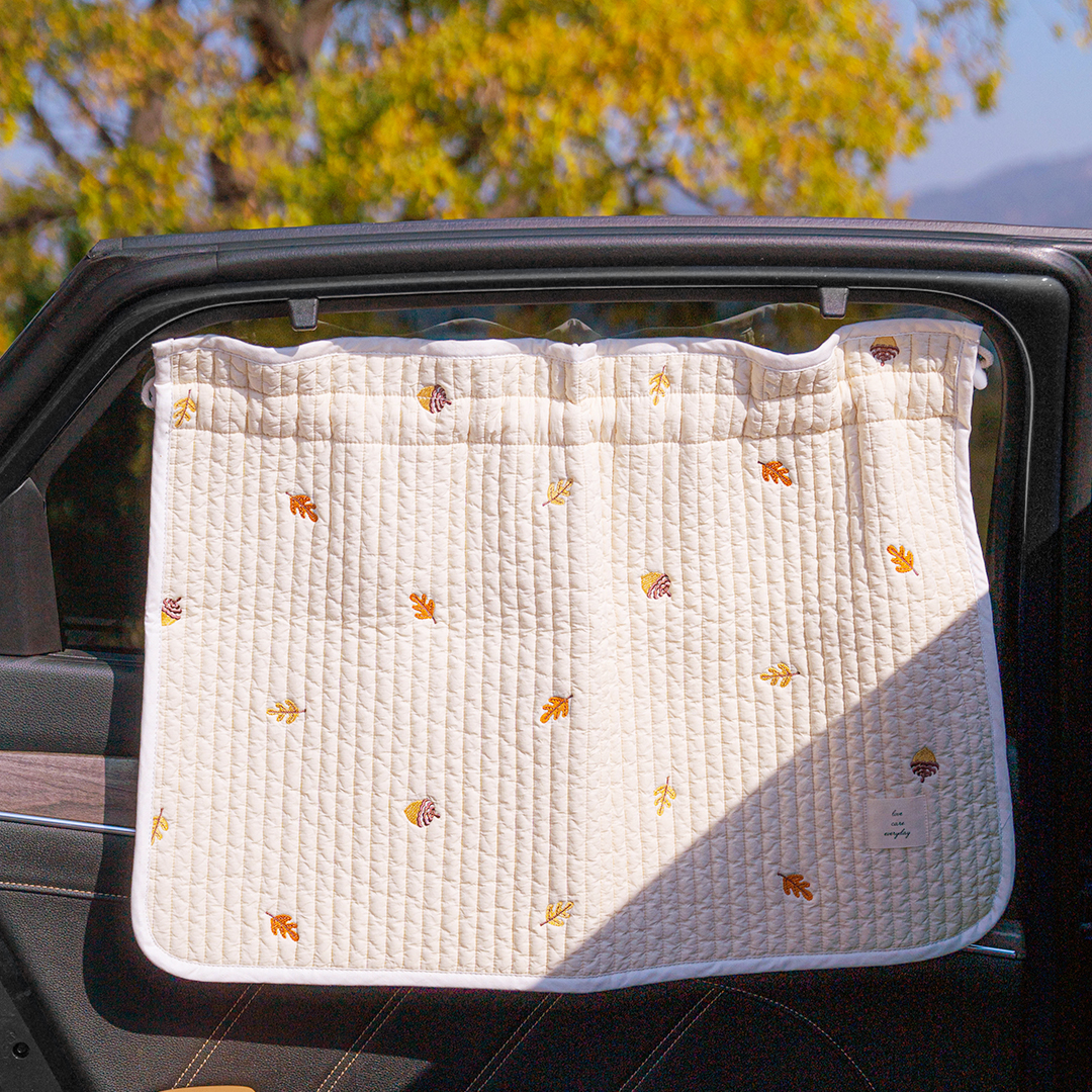 마롤로뜨 아기 차량 햇빛가리개 누빔 유아 차량용 차커튼 100수 누빔 자수