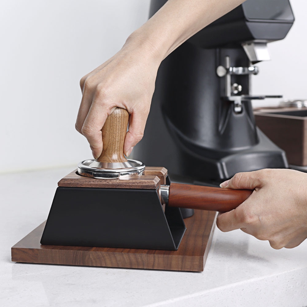 칼딘 커피 탬퍼 템퍼 홀더 포터필터 거치대 월넛 탬핑 스탠드 이미지 6