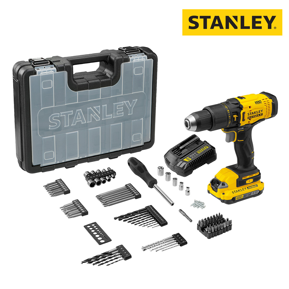 스탠리 20V MAX 햄머 드릴 드라이버 풀세트 (배터리1개) SCD711D1KA