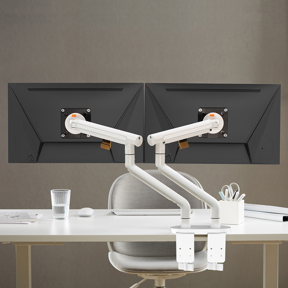 GDA2D 화이트셋업 디자인 듀얼 모니터암